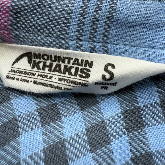 Mountain Khakis Plaid Shirt Navy & Pink Size S - Picture 6 of 11